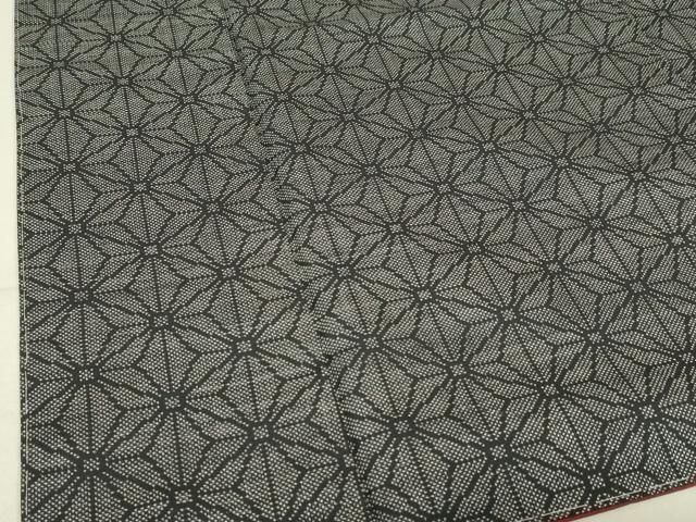 平和屋着物□本場染大島紬 7マルキ 麻の葉文様 正絹 逸品 DAAP6454cm  