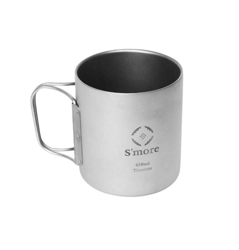 S more スモア Titanium mug double チタンマグ マグカップ チタン コップ チタンコップ ダブル チタン製 アウトドア キャンプ 二重構造 350ml 450ml チタン食