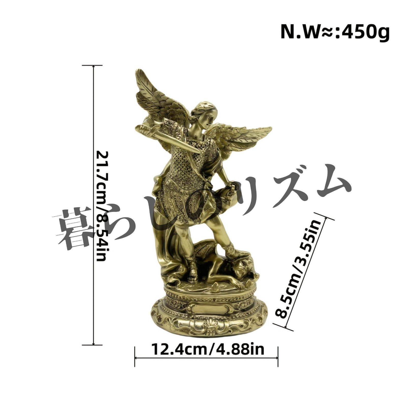 サタンを踏みつける聖ミカエル　彫刻　像　ヨーロッパ　骨董　アンティーク　オブジェ サタンを踏みつける聖ミカエル 彫刻 像 ヨーロッパ 骨董