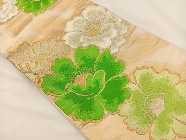 平和屋着物◎六通柄袋帯 唐織 舞花文 金銀糸 正絹 逸品