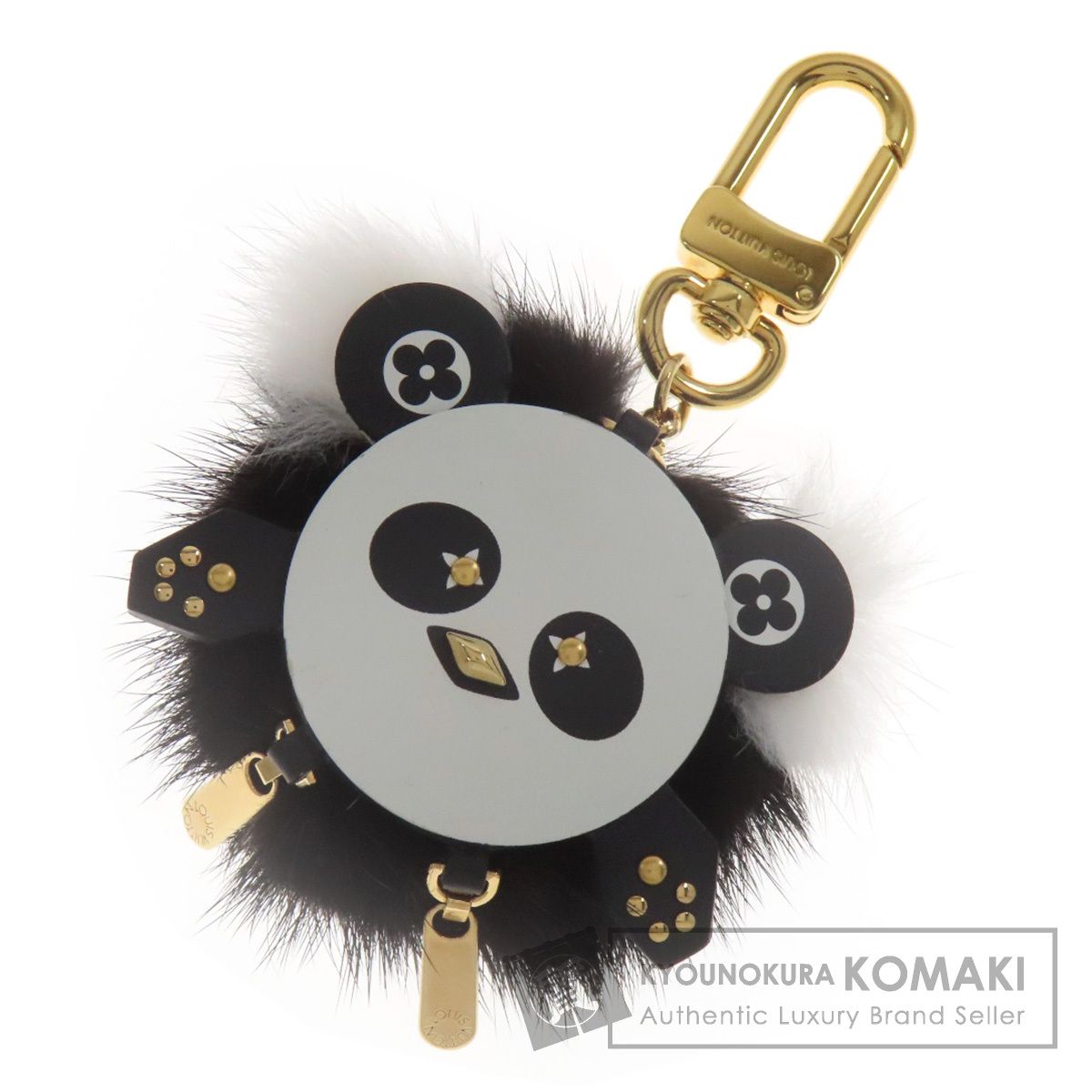 LOUIS VUITTON ルイヴィトン M63094 ビジュー サックファー ワイルドパンダ キーホルダー ミンク レディース