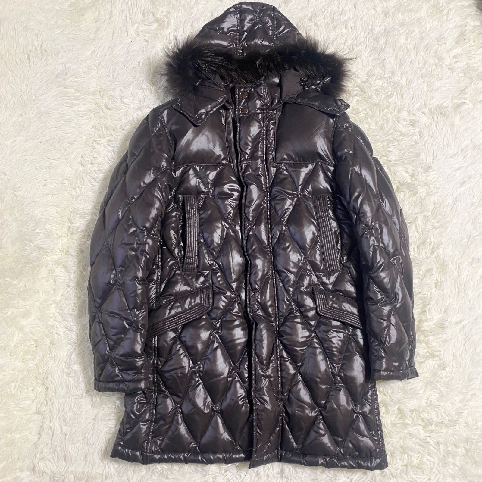 極美品　MALEu0026Co. ダウン　premium down Lサイズ　ブラウン　England down