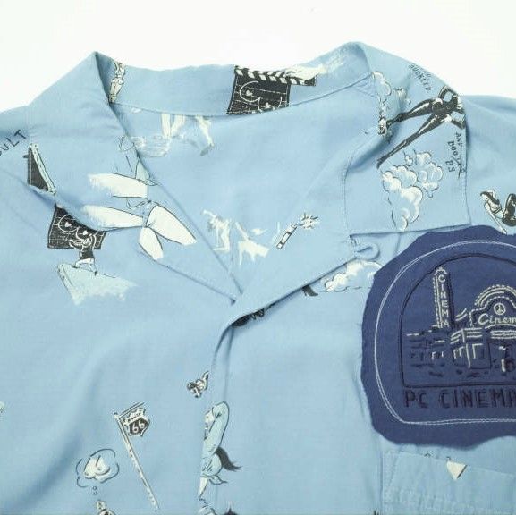 Porter Classic ポータークラシック 21SS 日本製 ALOHA SHIRT STRONG WOMEN & RUSS アロハシャツ  ストロングウーマンアンドラス M BLUE 半袖 オープンカラー トップス g12178 - メルカリ