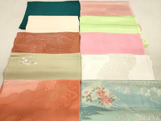平和屋着物 和装小物 帯揚げ10枚セット 正絹 DAAX2064xg