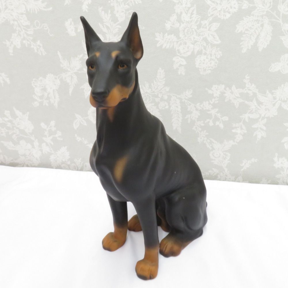 インテリア ドーベルマン 犬 置物 オブジェ 陶器製 - メルカリ