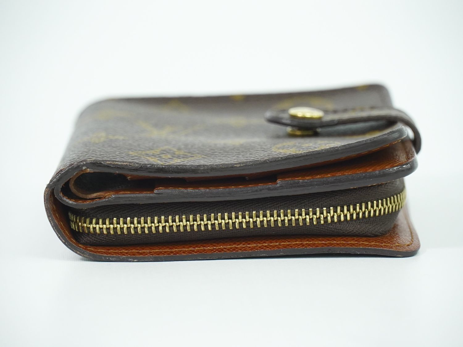 本物 ルイヴィトン LOUIS VUITTON LV コンパクトジップ モノグラム 折  