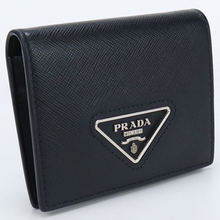 PRADA プラダ サフィアーノレザー財布 二折財布小銭入付き レザー【中古】 メンズ