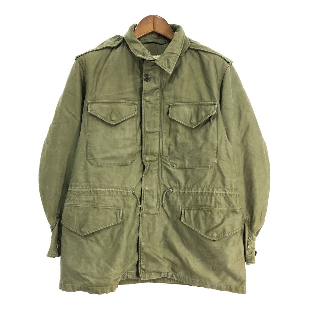 60年代 米軍実物 U.S.ARMY M-51 フィールドジャケット ヴィンテージ ミリタリー オリーブ (メンズ MEDIUM REGULAR)  古着 S5069