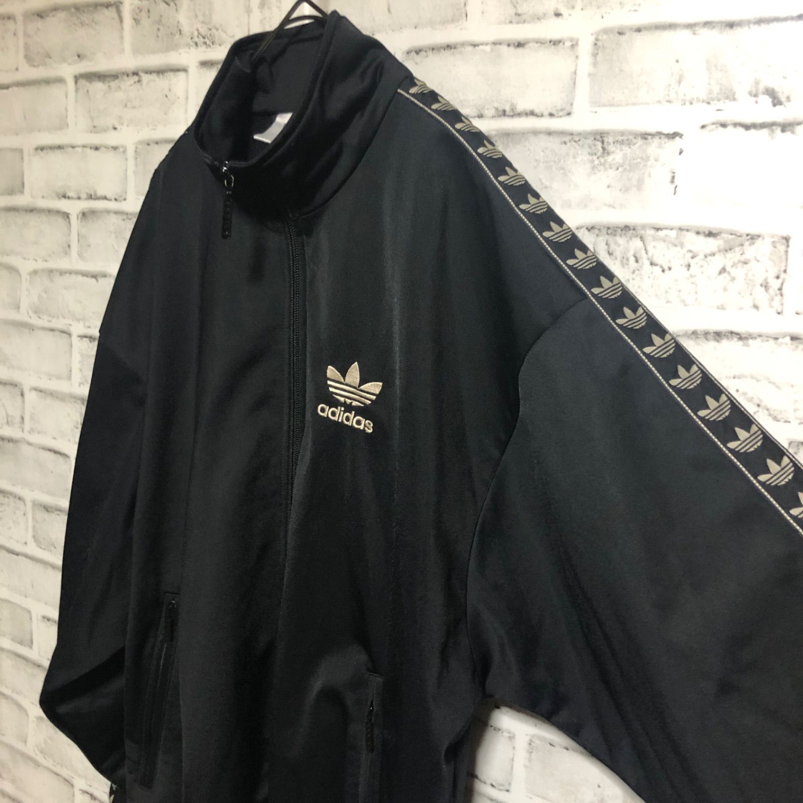 美品⭐️80s adidas トラックジャケット/ジャージ 刺繍/テープトレ 