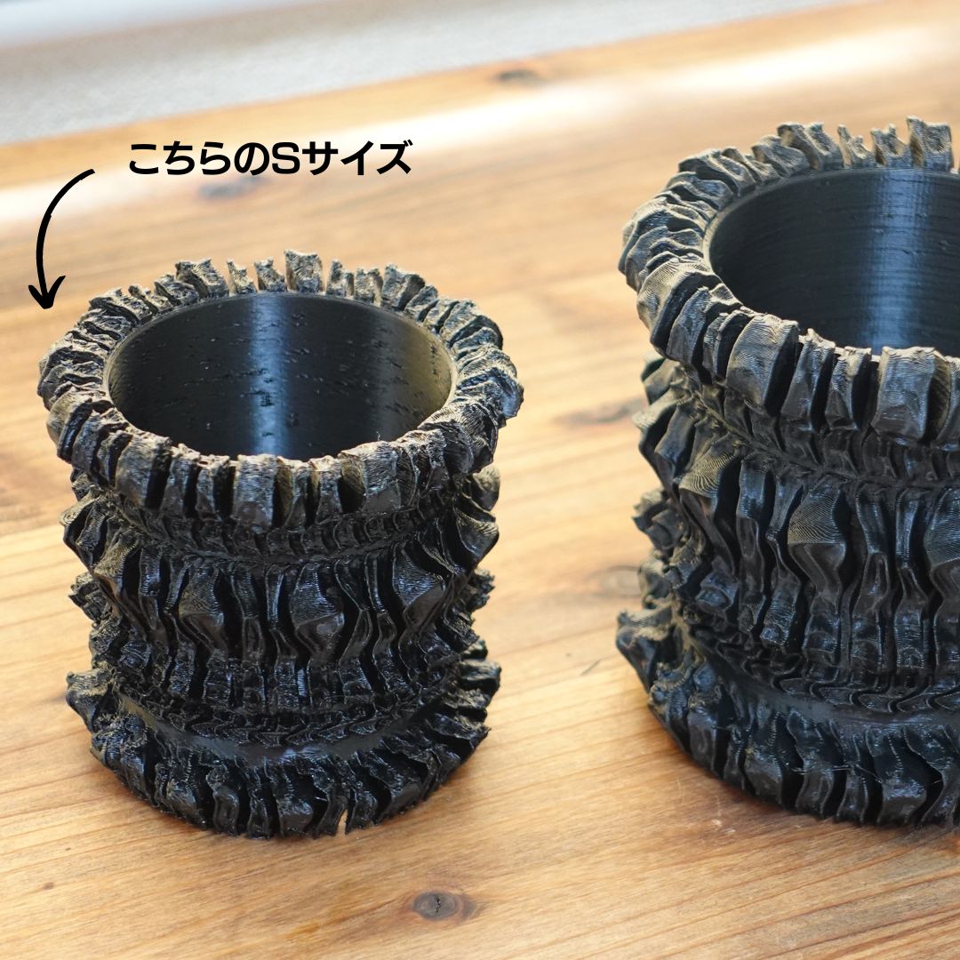 3Dプリンター鉢 3~3.5号相当 植木鉢 黒 『ブルーム』 作家鉢 通気◎ 3Dプリンター鉢 3.5号相当 植木鉢 黒 『ジグレイ』 作家鉢 通気