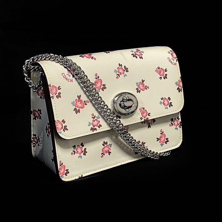 COACH コーチ 28184 フラワーモチーフ チェーンショルダーバッグ 