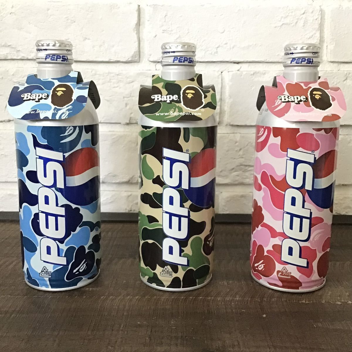 BAPE PEPSI BAPE BEER 3色セット New A Bathing Ape x Pepsi Unopend Can Bottle complete set of