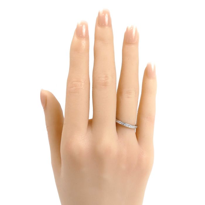 TIFFANY-Co. ティファニー Pt950プラチナ ハーフエタニティ リング 指輪 ダイヤモンド 10号 3.0g レディース SIROKUMA-CORPORATION_COM