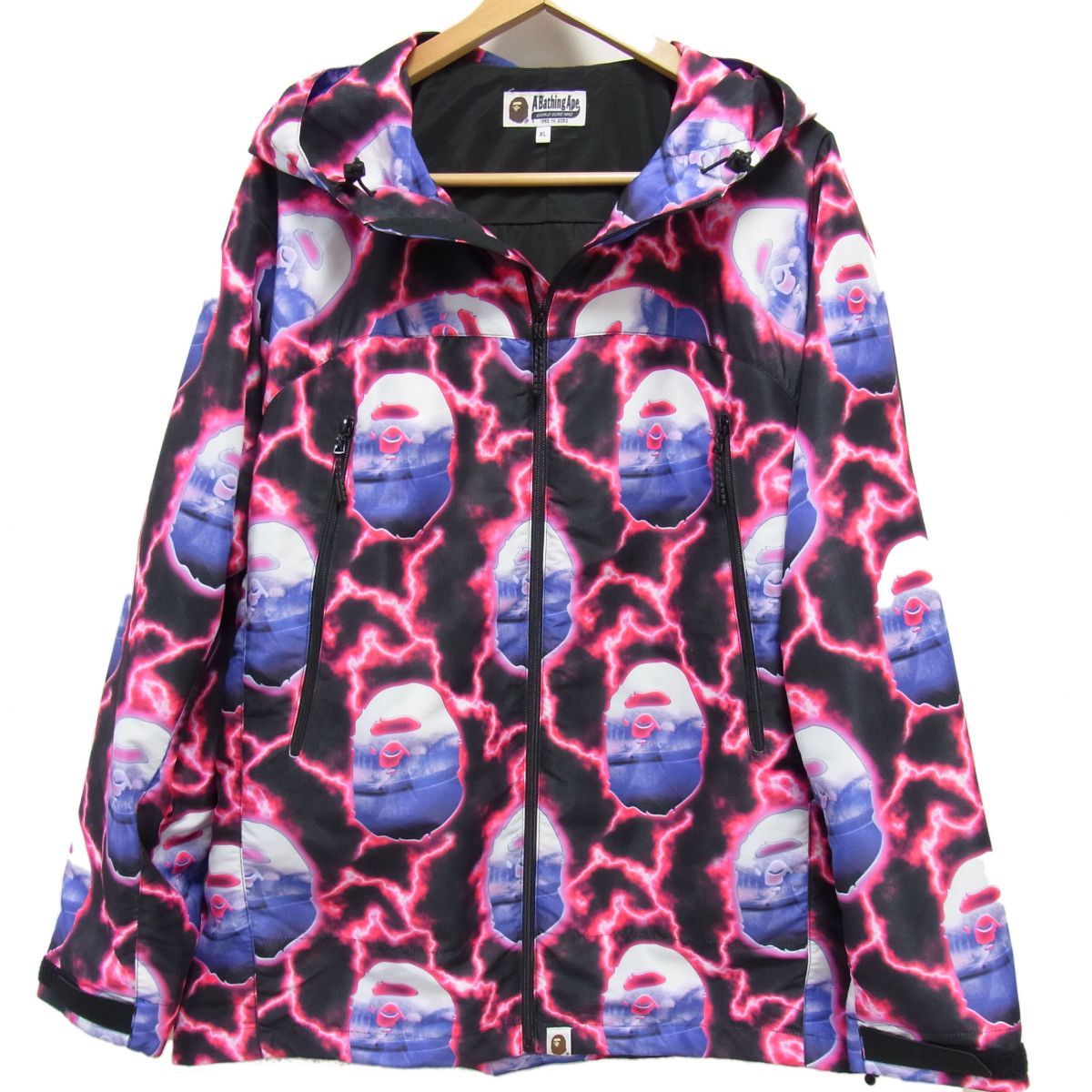 美品☆A BATHING APE ア ベイシング エイプ 20AW LIGHTNING zip hoodie 