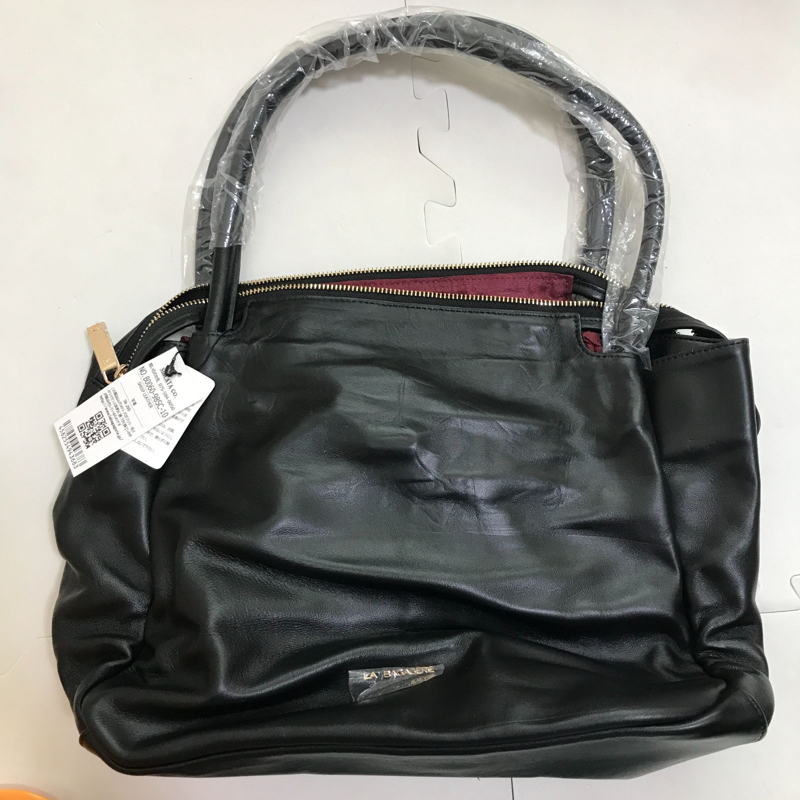 未使用品☆ラ バガジェリー☆ショルダーバッグ　羊革 ブラック