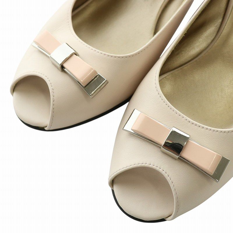 『★まりりん様♡』ミハマ　レザー　オープントゥ　パンプス　サンダル　バックベルト ミハマ MIHAMA サンダル パンプス レザー オープントゥ ウェッジ