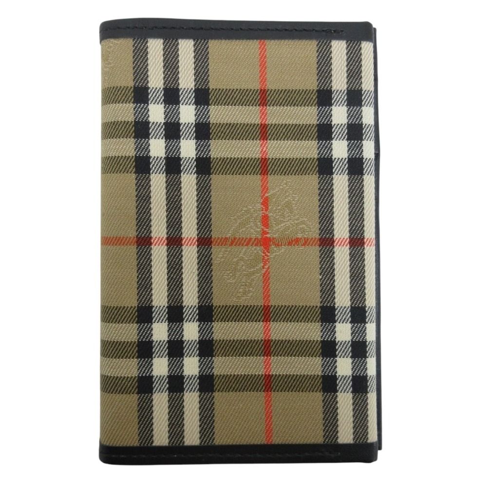 BURBERRY バーバリー ノバチェック柄 ミニシステム手帳 カードケース ベージュ レディース 古着