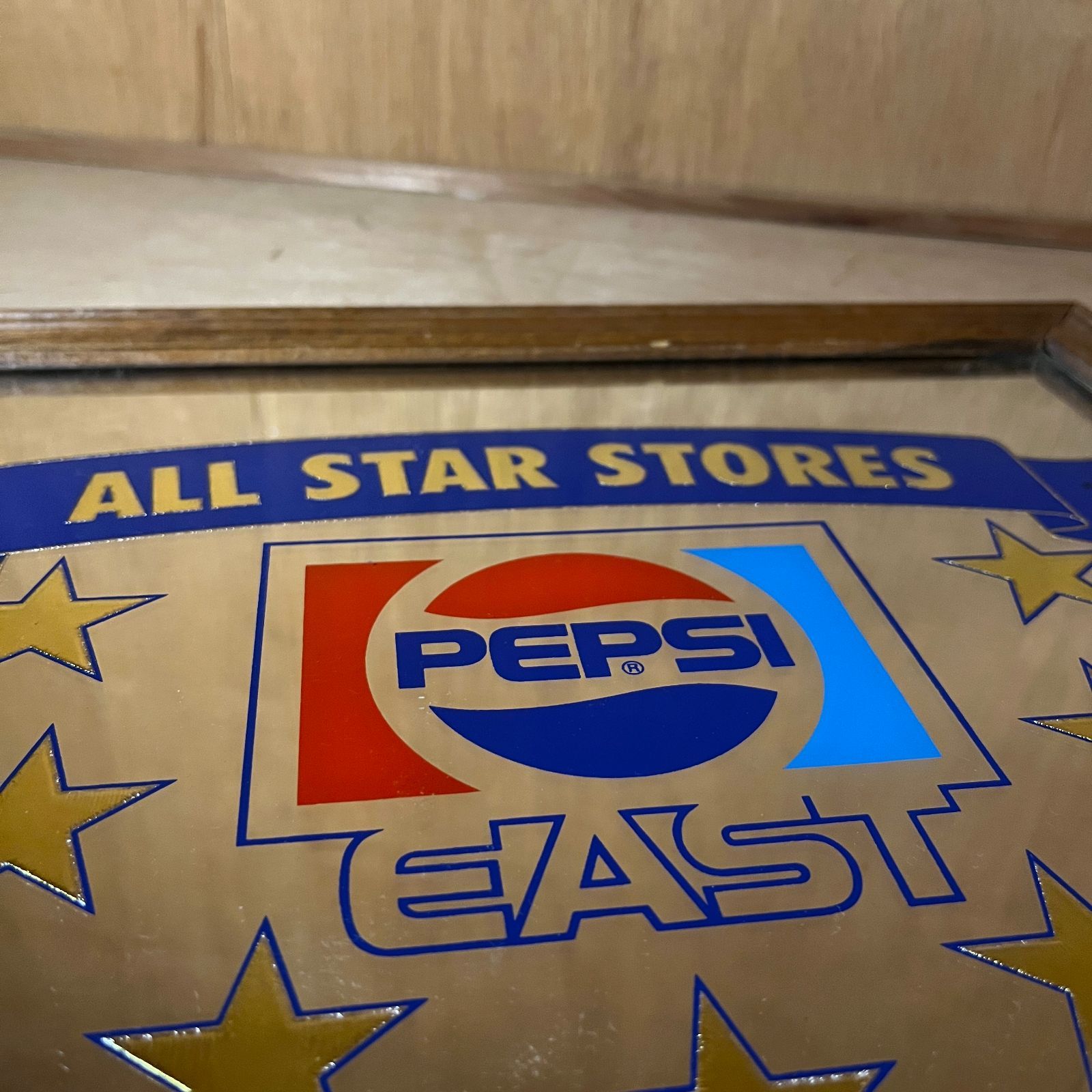 パブミラー】80s PEPSI ペプシ ビンテージ バーミラー wood