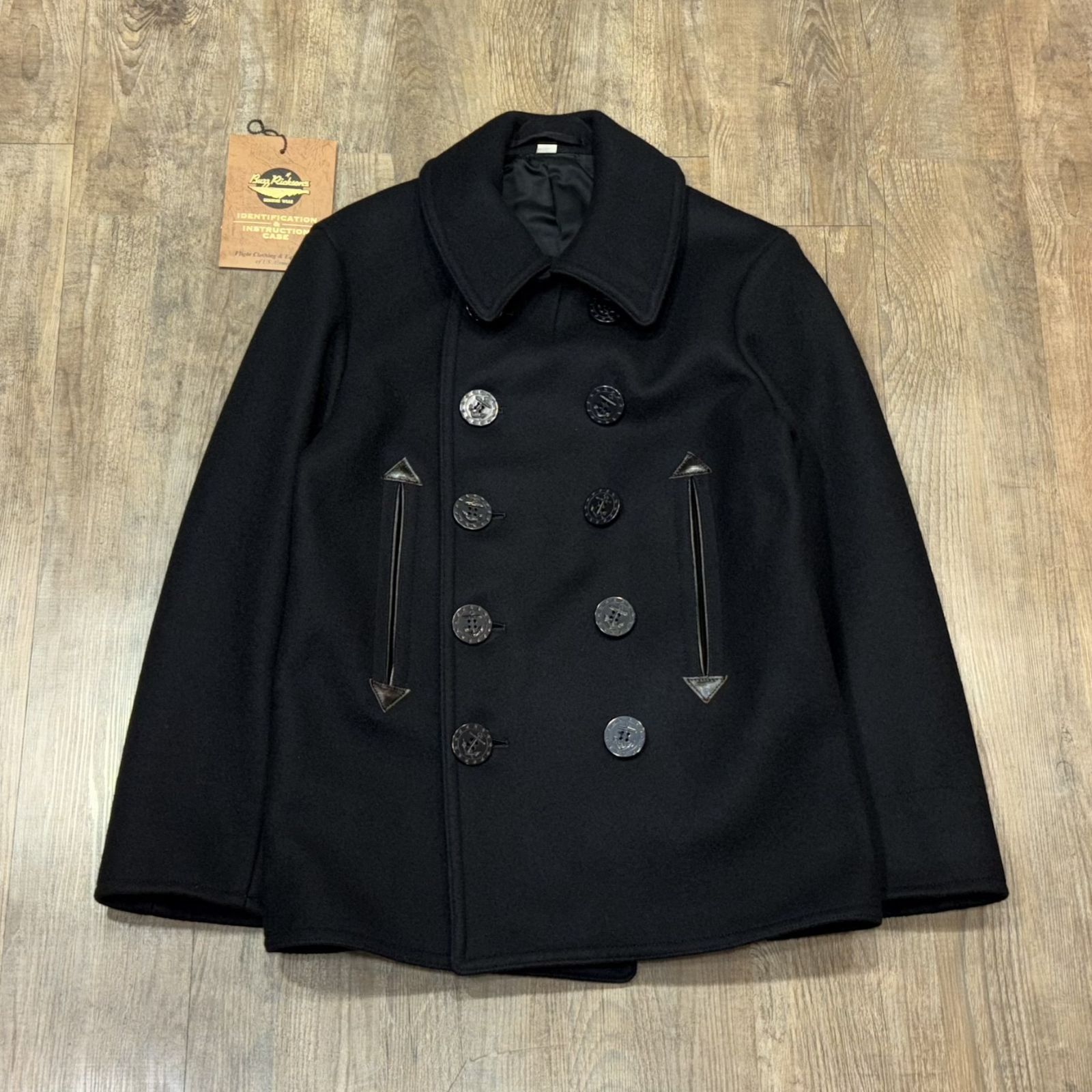 バズリクソンズ ウィリアムギブソン ブラックピーコート アメカジ ミリタリー 軍物 BR12394 01 ブラック