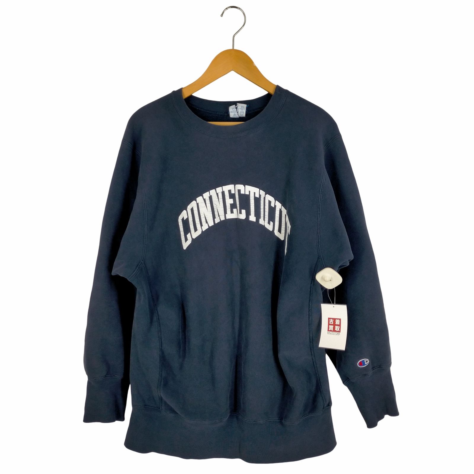 チャンピオン Champion 90s 刺しゅうタグ前期 USA製 REVERSE WEAVE リバースウィーブ  アーチロゴ クルーネックスウェット メンズ import：XL 