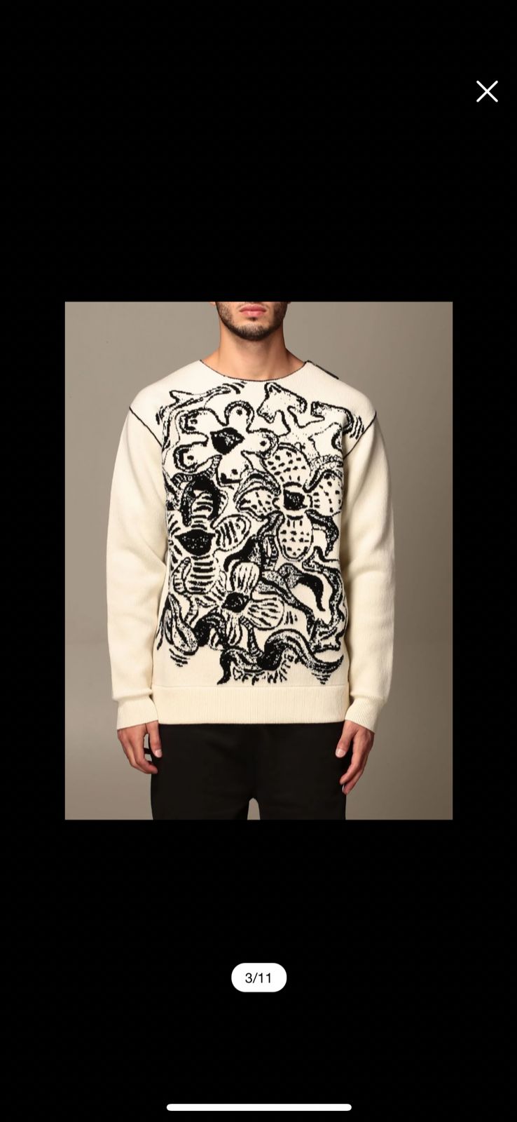 off-white フローラルクルーネックプルオーバー LANDMARK IN HARAJUKU