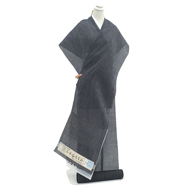 け*ろ様 夏着物 小千谷縮み 本麻 素敵な生成り色 夏物 U-7722 新古品】 夏物 小千谷ちぢみ 着物 単衣 未使用 麻 亜麻色地 淡