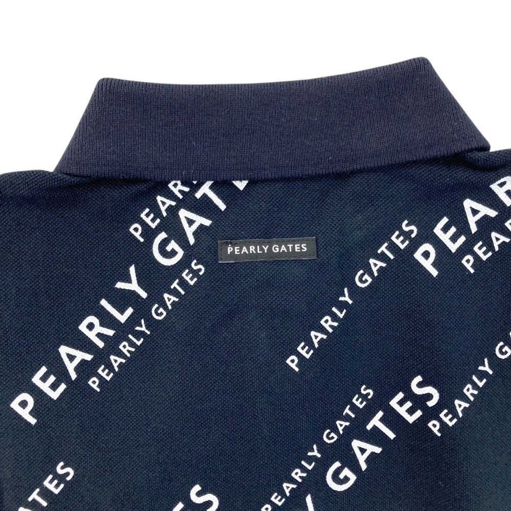 サイズ 0 PEARLY GATES パーリーゲイツ 055-2160216 半袖ポロシャツ ロゴ 総柄 ネイビー系 240101523524 ゴルフウェア レディース ストスト LLC-HASEGAWATOSO_COM