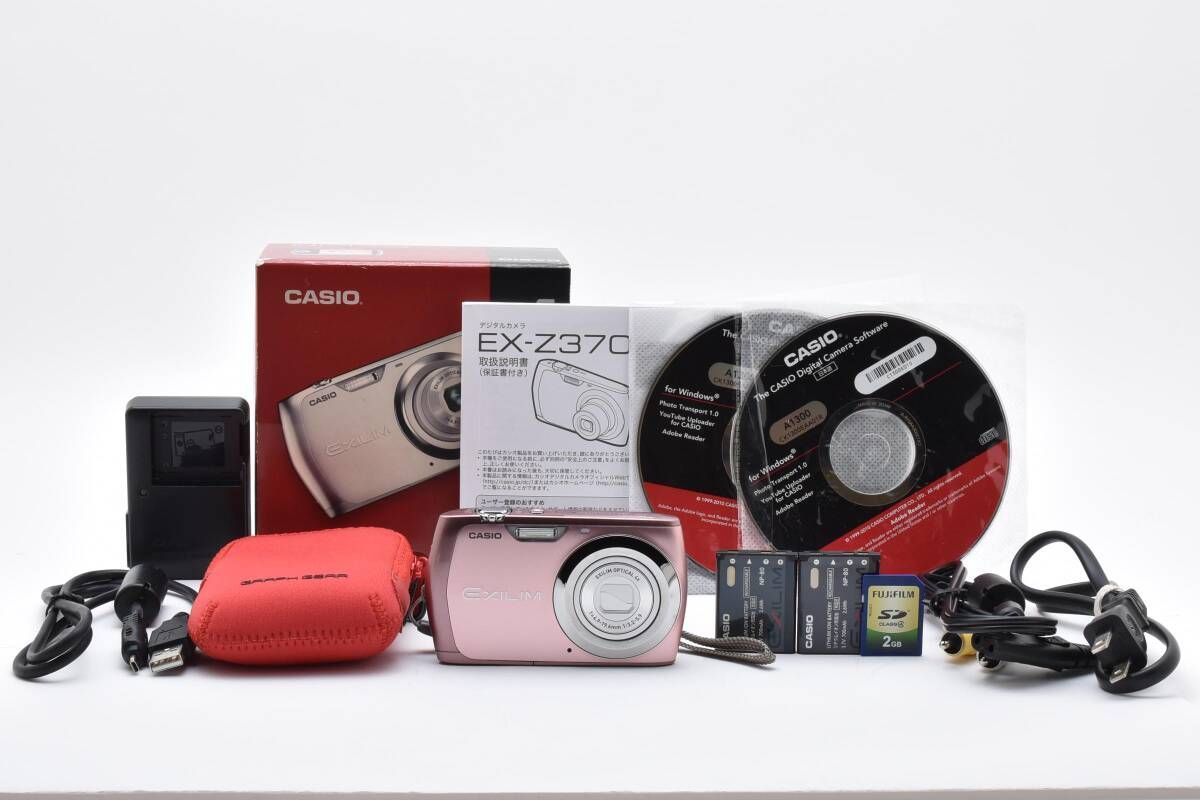 ☆極上美品☆カシオ CASIO EXILIM ZOOM EX-Z370 ピンク ☆ Y726 #3430