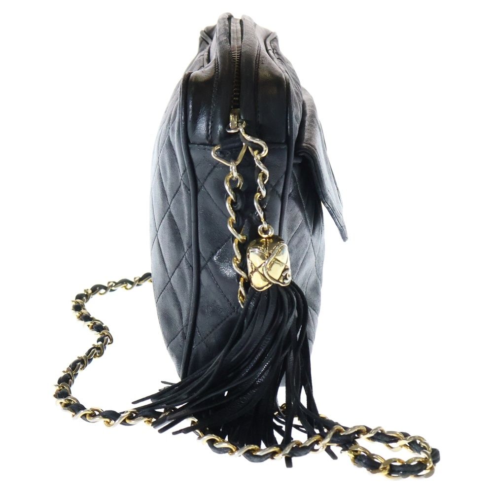 【VINTAGE】シャネル マトラッセ フリンジチェーンバッグ CHANEL (シャネル) Vintage Fringe Matelasse Shoulder Bag
