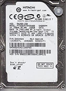 【中古】hts542516?K9sa00、PN 0?a54924、MLC da2128、Hitachi 160?GB SATA 2.5ハードドライブ