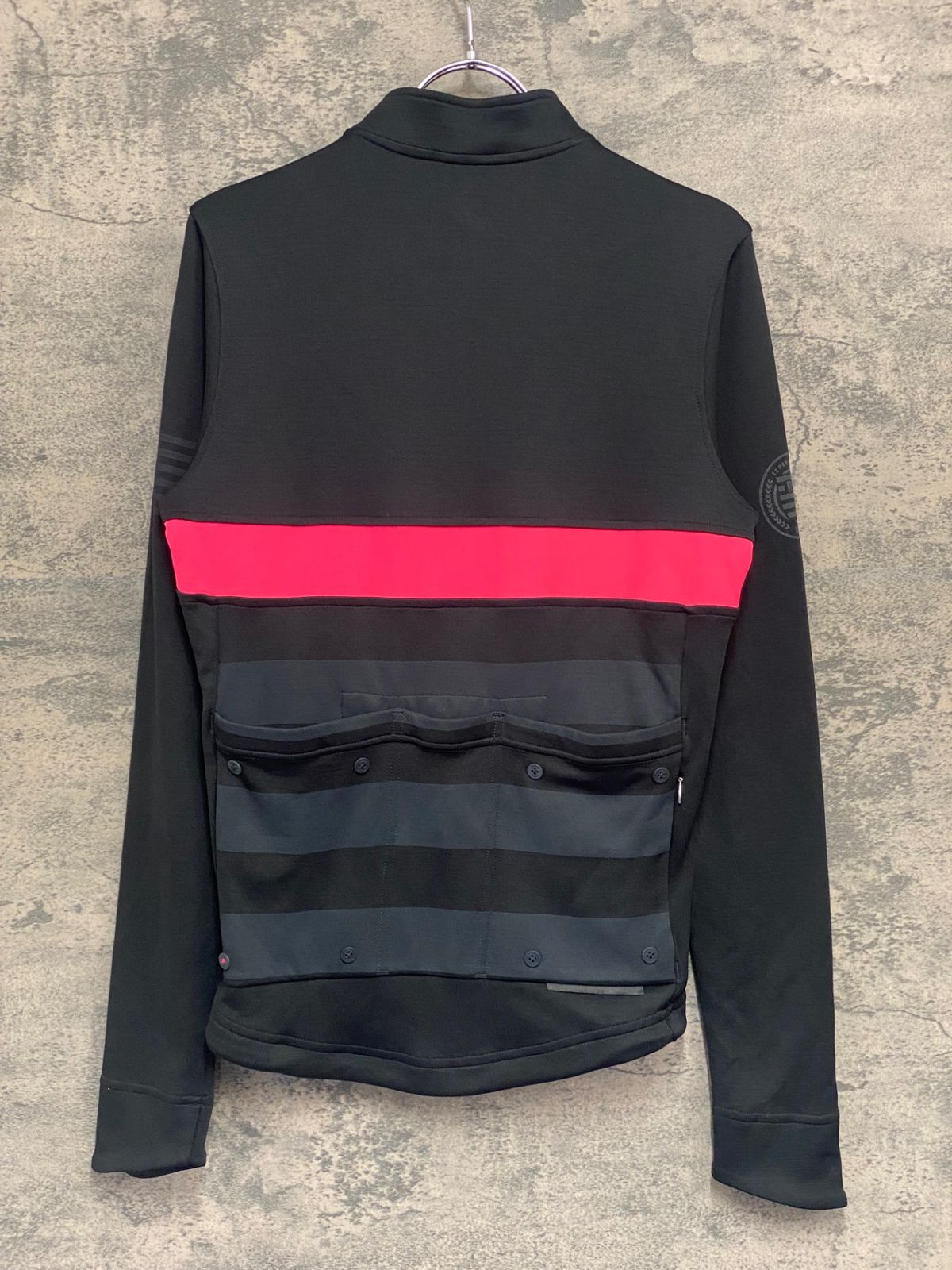 JM819 ラファ Rapha RCC CLASSIC LONG SLEEVE JERSEY 長袖 ハーフジップ サイクルジャージ 黒 S