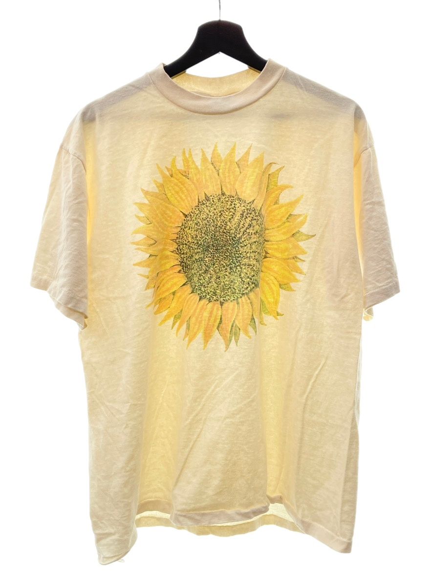 ヴィンテージ VINTAGE ITEM 90's All Sport sunflower ヒマワリ 花 植物 アートT USA製 袖 裾 シングル  生成り XL Tシャツ プリント ベージュ 104MT-254 - メルカリ