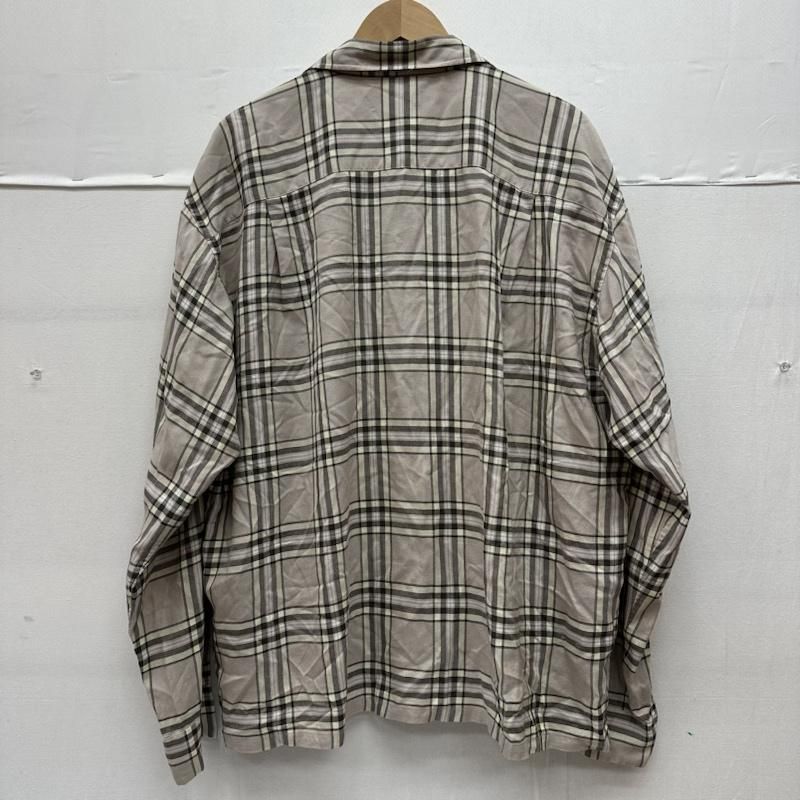 UN アンユーズド シャツ ブラウス 長袖 18AW Rayon Check Shirt レーヨン チェック オープンカラー シャツ US1456