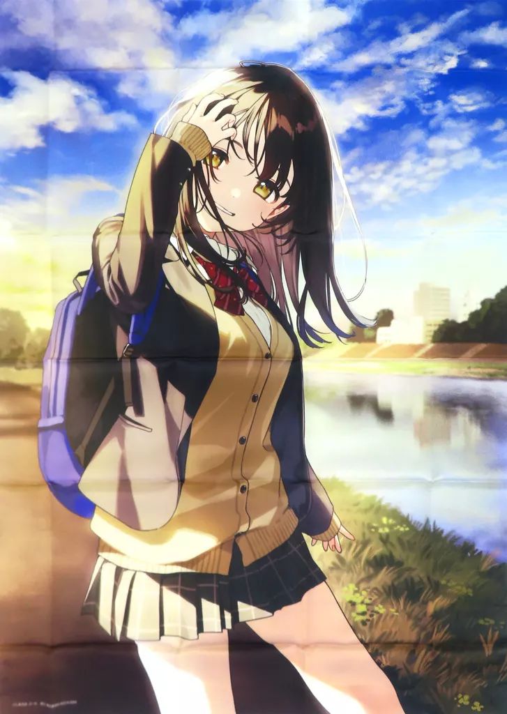 ポスター 選べる!特大布ポスター 荻原沙優 制服 夕暮れVer. くじ引き堂 ひげを剃る そして女子高生を拾う オンラインくじ S-1-1賞