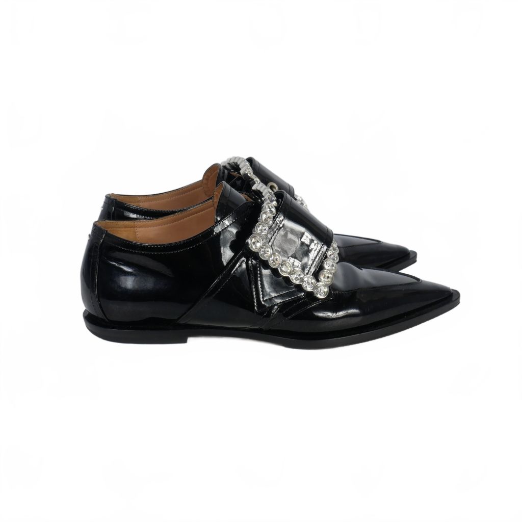 超美品 3時間使用 メゾンマルジェラ ポインテッドトゥ ハイヒール38 ブラック メゾンマルジェラMaison Margiela ポインテッドトゥシューズ38