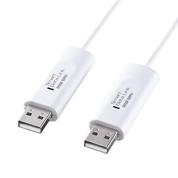 【中古】サンワサプライ ドラッグu0026ドロップ対応USB2.0リンクケーブル(Mac/Win対応) 1.8m KB-USB-LINK3M