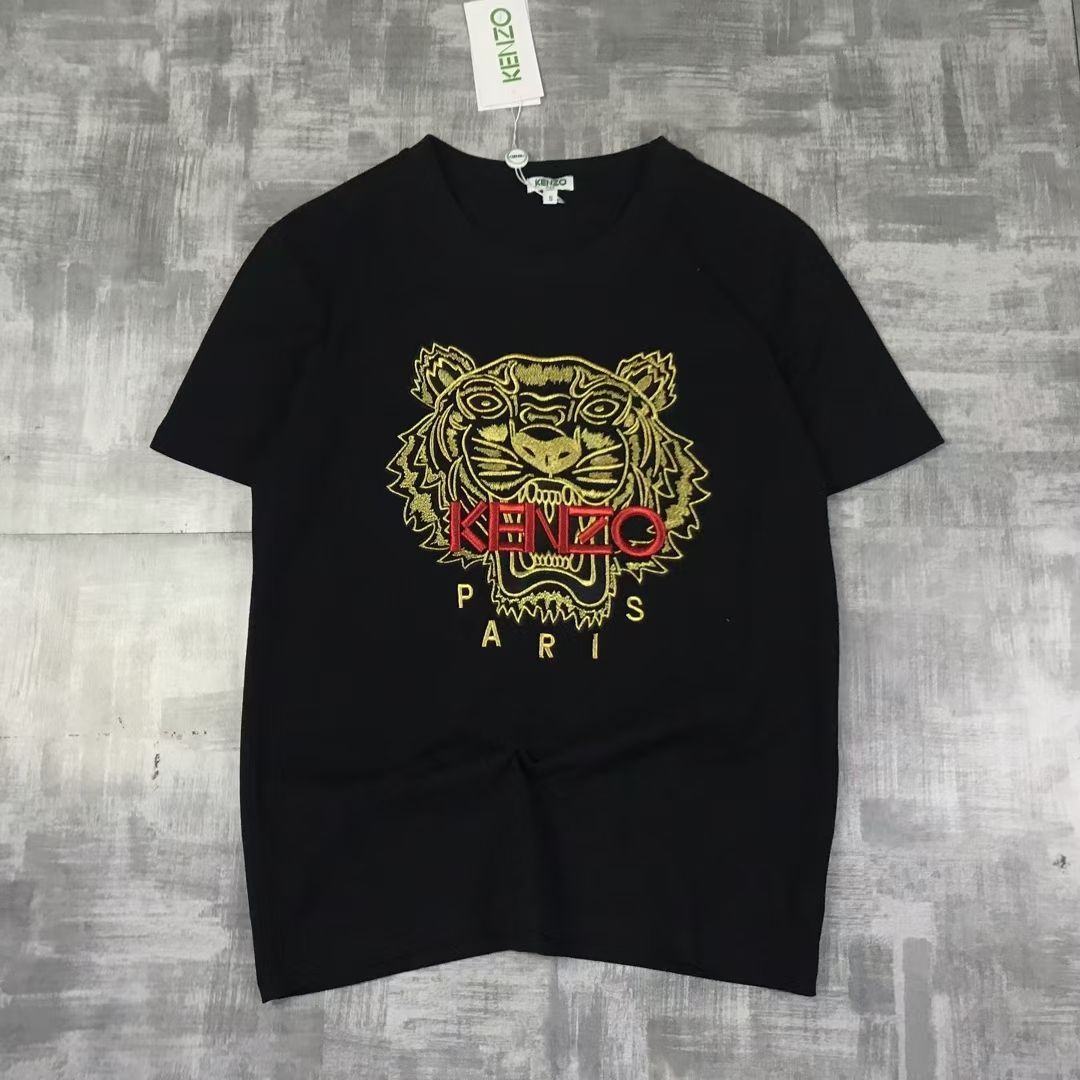 新品 KENZO 刺繍 T シャツ ブラック