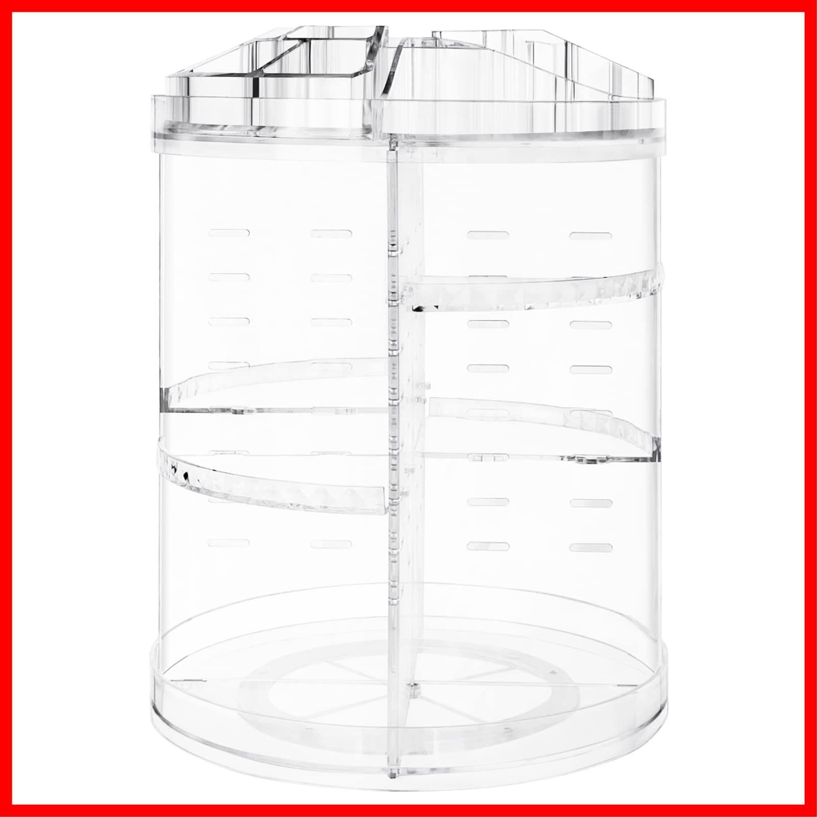 クリア 女子へのギフト コスメ収納ケース 透明 プラスチック 高さ調節