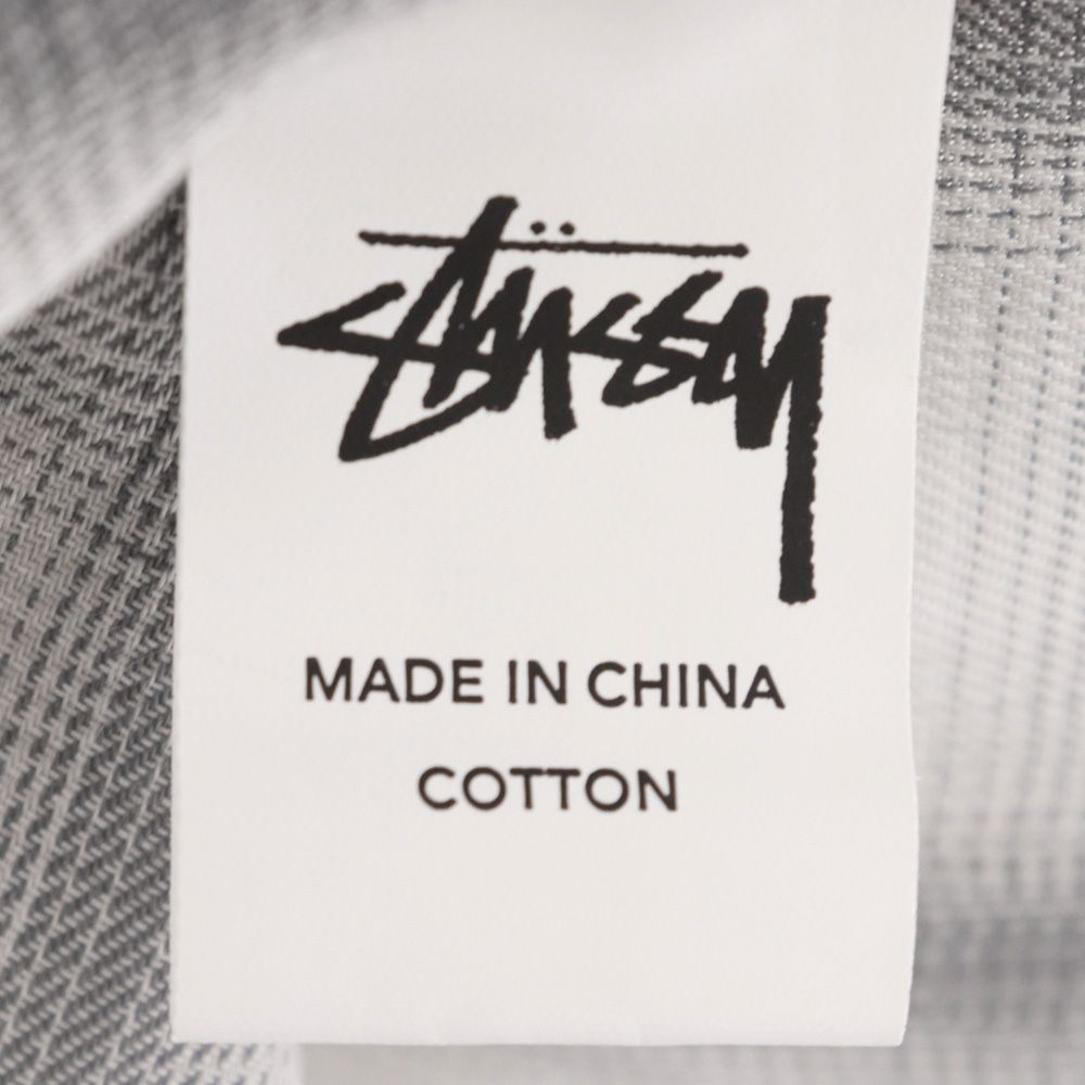 STUSSY (ステューシー) ロゴ刺繍 オンブレチェック半袖シャツ STUSSY (ステューシー) ロゴ刺繍 オンブレチェック半袖シャツ