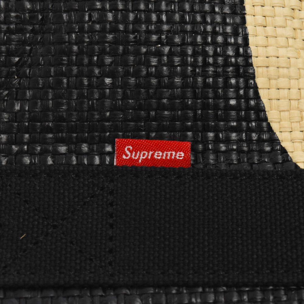 SUPREME (シュプリーム) 20SS Raffia Tote Bag ロゴデザイン ラフィア