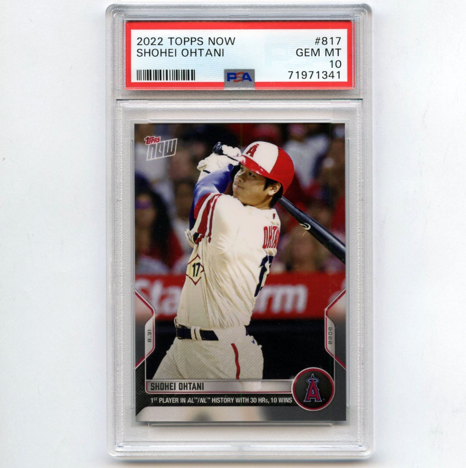 PSA10 GEM MINT 大谷翔平 2022 Topps Now #817 Shohei Ohtani メジャー