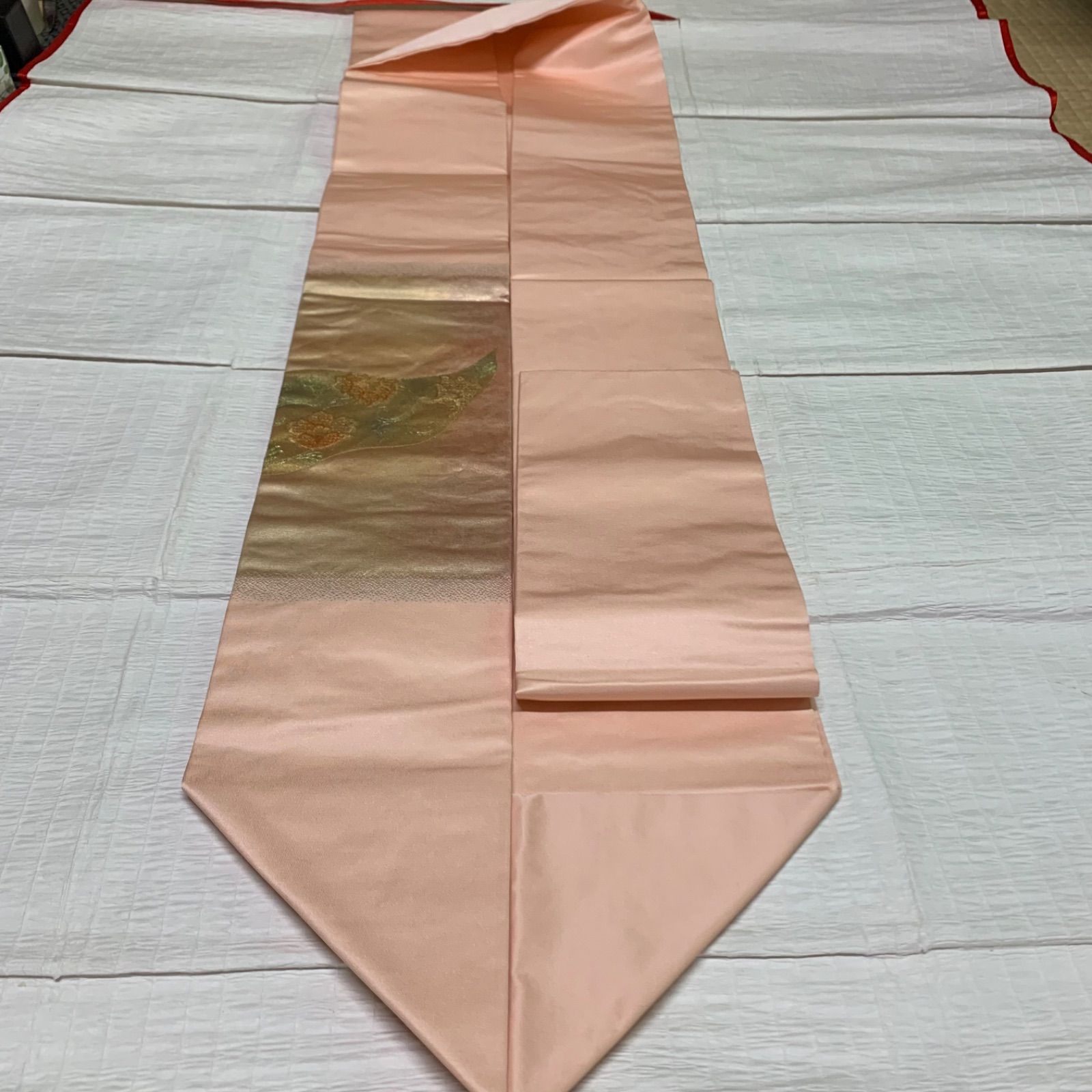 汕頭刺繍　正絹名古屋帯 専用帯 3027 ○高級 正絹 相良刺繍 汕頭刺繍 名古屋仕立て