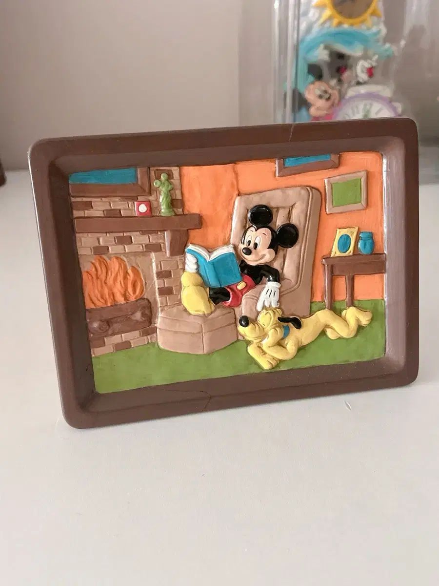 ディズニー ミッキー オルゴール 立体額縁