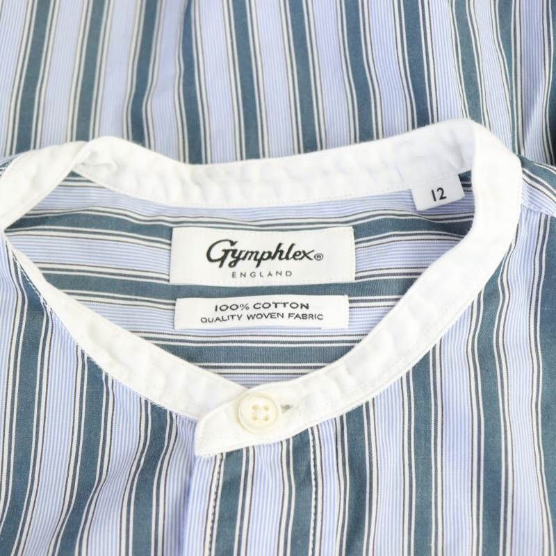 Gymphlex◆長袖シャツ/14/コットン/BLU/ストライプ/wro12-111-02 gy-b0245trr_1.jpg