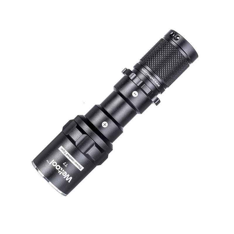 【新着商品】Weltool T7 コンパクトタクティカル懐中電灯、屋外、工業用製