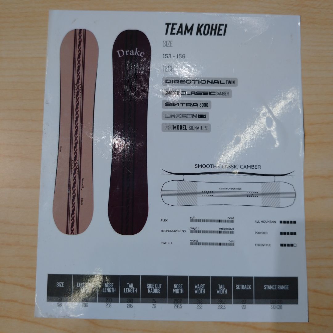 USE600【ムラスポ公式】DRAKE ドレイク TEAM KOHEI チーム 洸平 153cm 