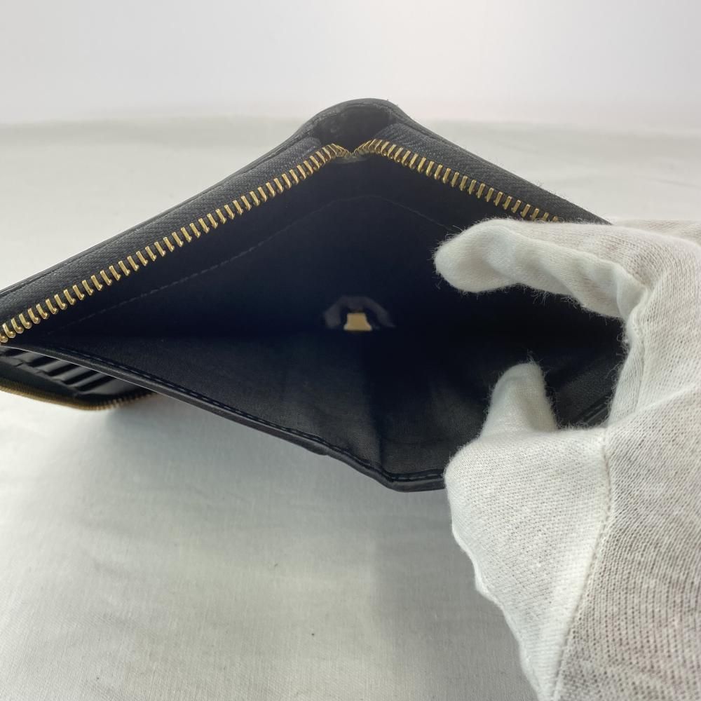 中古】VERSACE Barocco Wallet ブラック ヴェルサーチ バロッコ  