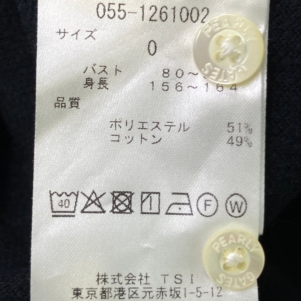 サイズ：0 PEARLY GATES パーリーゲイツ  長袖ポロシャツ  ネイビー系 [240101473375] ゴルフウェア レディース ストスト サイズ：0 PEARLY GATES パーリーゲイツ 長袖ポロシャツ