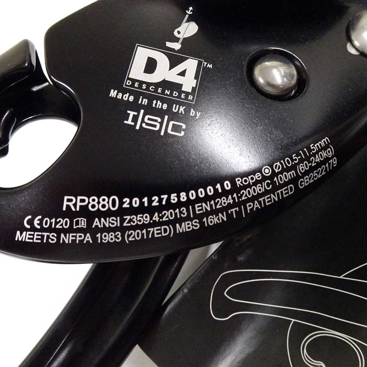 未使用】ISC D4 Industrial Descender RP880A1 ディセンダー ブラック ...