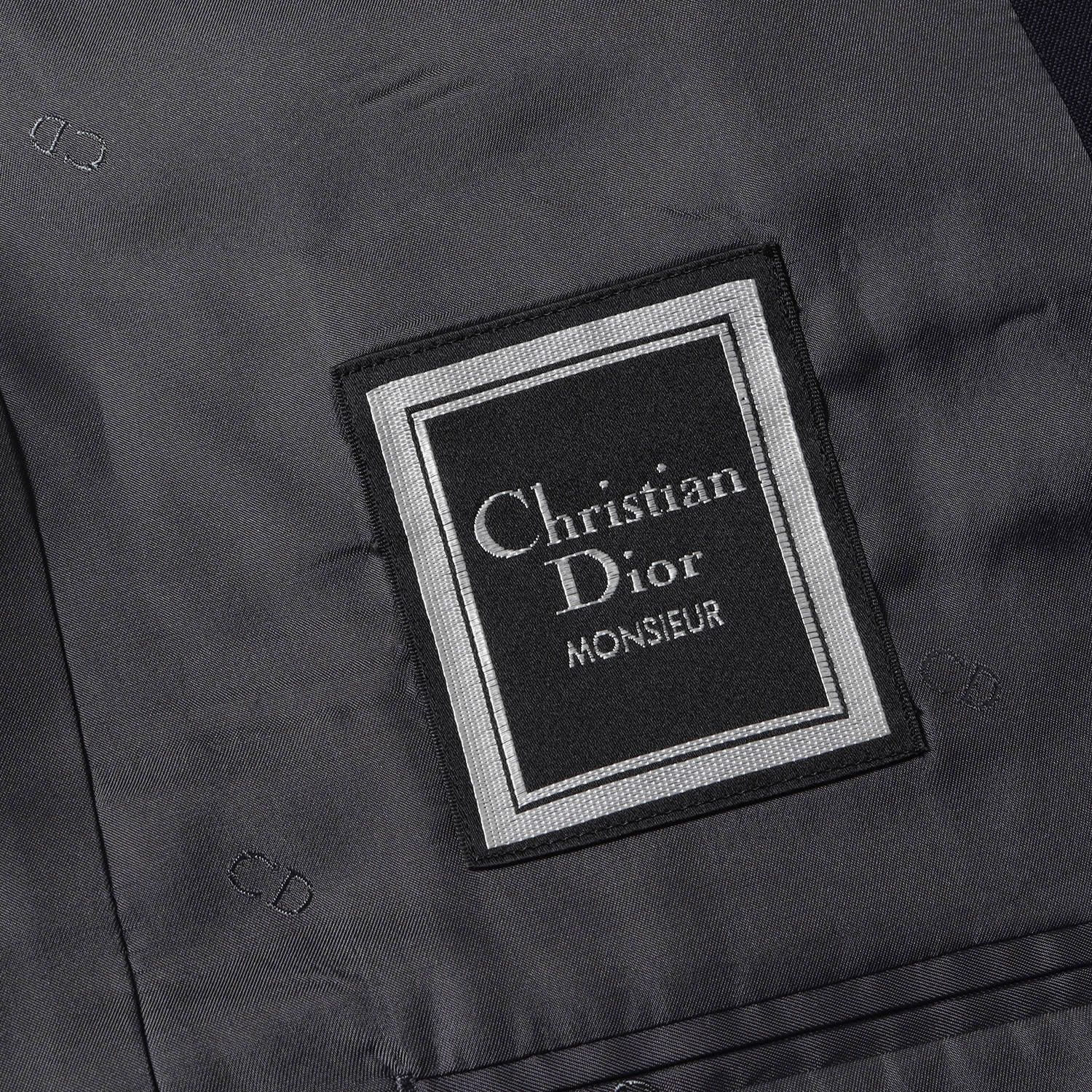Christian Dior クリスチャンディオール ジャケット CD刻印 金ボタン 2B テーラード ジャケット アウター ブレザー ブルゾン  アーカイブ MONSIEUR ムッシュ ネイビー 101-91-180 【メンズ】
